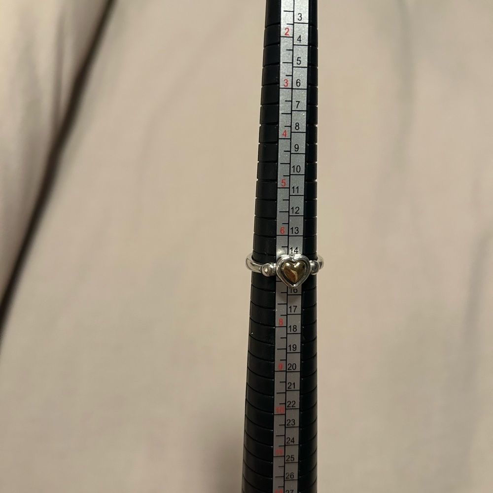 James Avery Silver and Gold Heart Ring